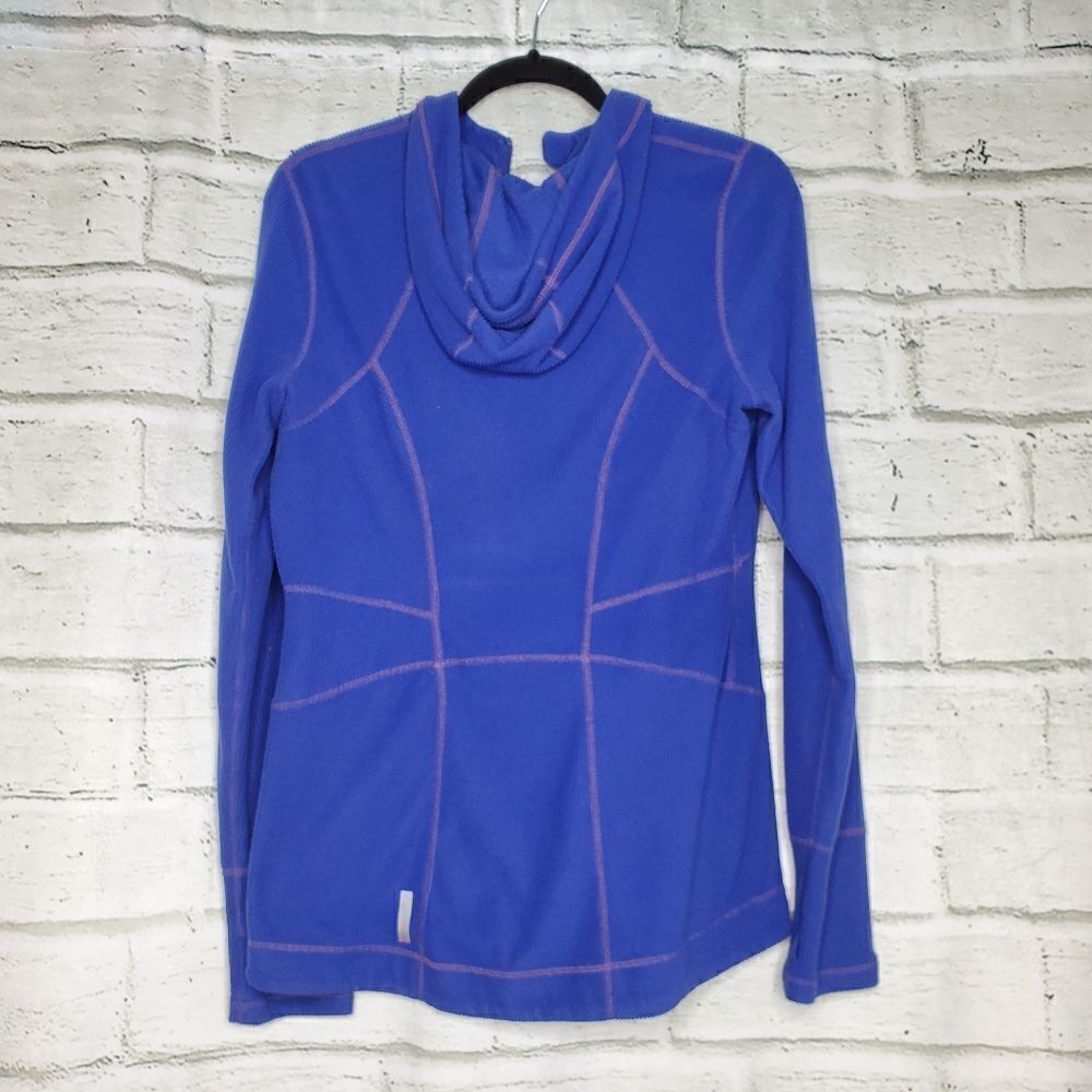 Zella ribbed half zip hooded jacket blue size medium - Picture 5 of 8